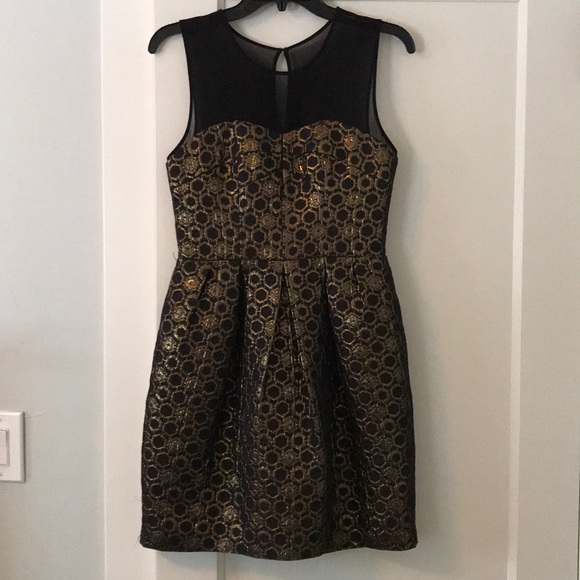 Black and Gold Cocktail Dress by Club Monaco - Picture 1 of 3
